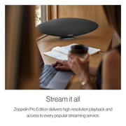 Bowers & Wilkins Zeppelin Pro Edition Wireless Speaker, 240W, 5 Drivers Including Subwoofer, Titanium Dome Tweeters, Space Grey