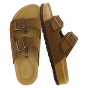 CUSHIONAIRE Women s Lane Cork Footbed Sandal with +Comfort