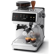 Sunmaki 20 Bar Espresso Machine with Built-in Grinder, Semi-Automatic, 1350W Coffee Maker, Touch Screen, Stainless Steel Body, Milk Frother Wand, 35 Grind Settings, Adjustable Temperature, Cold Brew Mode, CM1626-SV
