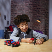 Hasbro Marvel Spider-Man VenomVersus Epic World of Action Miles Morales Remix Blast Racer, Red and Black, 4-Inch Figure and Vehicle Set