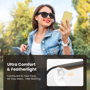 Amazing Impulse SS-MATTEBB1 WeariQ Bluetooth Smart Glasses, Medium (53-55 mm), Matte Black/Black