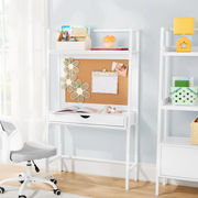 Build Your Own Furniture BY5636118664007 Kids Ladder Desk with Bulletin Board, White