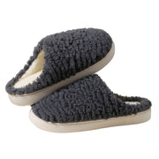 Xfvqtps Fuzzy Slippers for Men, Memory Foam Cushioning, Grey, Size 10-10.5 - Non-Slip Thick Sole