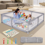 XDMTWLKJ Large Baby Playpen with Crawling Mat, Oxford Cloth, 79