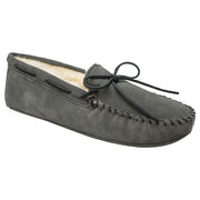 Minnetonka Sheepskin Softsole Moccasins for Men - Grey - 9M