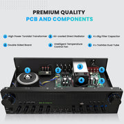 Starklok 1200W Surround Stereo Receiver, Bluetooth 5.3, 5.1 Channel, Optical and Coaxial Inputs, Black