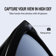 Ray-Ban Meta Wayfarer Large Smart Glasses with 12 MP Camera, Clear to Green Transitions Lenses, Matte Black