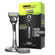 Procter & Gamble 83384709 Gillette Mens Razor with Exfoliating Bar 1 Handle + 2 Refills