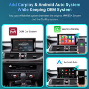 Road Top Wireless Carplay Android Auto Retrofit Multimedia Kit for Audi A6 A7 MMI 3G Radio 2012-2016