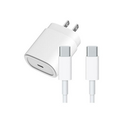 4Xem USB-C Charging Kit, 25W PD Charger with 3 ft USB-C to USB-C Cable, White