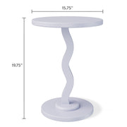 Mainstays Kids Wood Wavy Nightstand Side Table, Halogen Blue, Rubberwood Satin Finish, 15.75 in MS6503975471KE