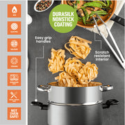 Gotham Steel Pro Premier Cookware Set, 13-Piece Hard Anodized Aluminum with Ti-Cerama Nonstick Coating, Bronze, Rubberized Handles, Oven and Dishwasher Safe, 8143