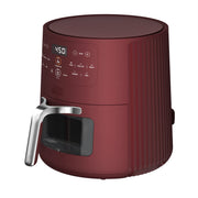 Thyme & Table 6 Quart Air Fryer with ThymeCrisp Technology, Ceramic Nonstick Basket, 1800W, Red
