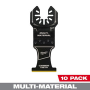 Milwaukee OPEN-LOK 1-3/8 in Carbide Teeth Multi-Material Multi-Tool Blades, Titanium Enhanced, 10 Pack, 49-25-1529