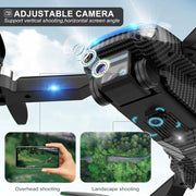 Adora S118 4K Drone for Kids Beginners, Emergency Stop, GPS, Emergency Stop, One Key Start, 360 Flips, Black