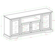 Walker Edison HD70C32BL Furniture Company Black Entertainment Center