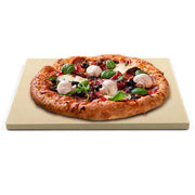 Cook N Home Classic 14 x 16 Inch Cordierite Pizza Stone with Scraper, Heavy Duty Baking Stone for Oven and Grill, Thermal Shock Resistant, 02663