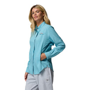 Columbia Women's PFG Tamiami II Long Sleeve Button-Down Shirt, UPF 40 Sun Protection, Breathable Mesh Vent, Moisture-Wicking, Vintage Blue, X-Large, 127570