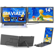SIAVIALA Laptop Screen Extender 14 in, FHD 1080P IPS Portable Monitor, USB-C HDMI Port, Low Blue Light, Built-In Speakers, Plug and Play, KX2