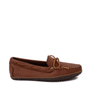 Minnetonka Men's Moosehide Tread Suede Moccasin Slip-On Loafers, Water-Resistant, Brown, Size 7 M, 1374100