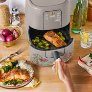 Beautiful 29071 3 Qt Air Fryer with TurboCrisp Technology, EverGood Ceramic Nonstick Coating, Wildflower Porcini Taupe
