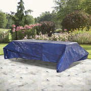 Ozark Trail Medium-Duty Tarpaulin, Durable 5 Mil Polyethylene, Reinforced Hems with Polypropylene Rope, Polycarbonate Grommets Every 38 Inches, Waterproof, Tear-Resistant, 24' x 40', Blue and Silver