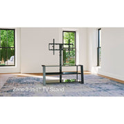 Whalen Zane 3-in-1 TV Stand with Swivel and Wall Mount, Glossy Black Finish, Fits TVs up to 70 in, XL-46