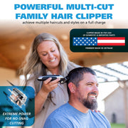 Wahl LI+ Deluxe Chrome Pro Cordless Hair Clippers and Beard Trimmer Kit, Self-Sharpening T-Blades, Adjustable Lever, 14 Guide Combs, USB-C Rechargeable, Chrome Black, 3027814