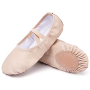 Dynadans Leather Ballet Shoes with Elastic X Straps, Beige, Size 11.5 Little Kid