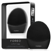 Foreo Luna 3 for Men Silicone Facial Cleansing and Firming Massage Brush, Black, App-Connected, Waterproof, F9694