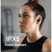 Wyze Wireless Earbuds, Bluetooth 5.0, IPX5 Sweat Resistant, 30 dB Noise Reduction, 4 Voice-Isolating Microphones, Alexa Built-In, True Wireless with Charging Case, Black, WE1BLK