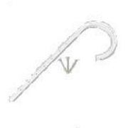 Oatey DWV J-Hook Pipe Holder, White ABS, Fits 4 In Schedule 30 & 40 Pipes, 7.5 In Length, 4-Pack, 33763
