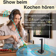 Monodeal ANSTEN Wireless Over-ear Headphones for TV with 2.4GHz Digital Transmitter and Charging Station, No delay, Plug and Play