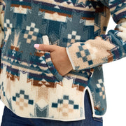 Wrangler Retro Quarter-Zip Sherpa Pullover - Dusty Blue - L