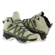 Salomon X Ultra 4 Mid GTX Womens Hiking Boots, Waterproof GORE-TEX, Alfalfa Green, Size 9, 474550