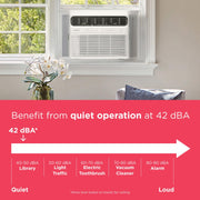 Frigidaire 12,000 BTU Smart Inverter Window Air Conditioner with Wi-Fi, Remote Control, 550 Sq Ft Cooling, White, FHWW125WE1