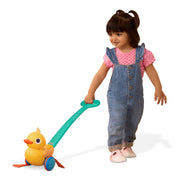 Battat Wacky Waddle Duck Push Toy with Sounds, Kid-Powered Toddler Walker, Yellow, 12 Months and Up, BT1866Z