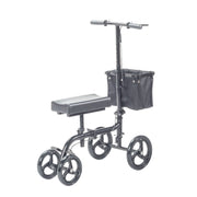 Equate EQKW501 Folding Knee Walker Alternative to Crutches, 10in Front Wheels, 350lb Weight Capacity