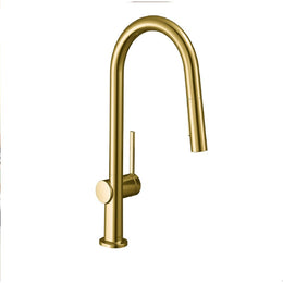 HANSGROHE 72846251 Talis N Gold High Arc Kitchen Faucet, Kitchen Faucets with Pull Down Sprayer, Faucet for Kitchen Sink