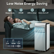 KISSAIR OL-BA010F-06CD/F Portable Air Conditioner 6,000 BTU (10,000 BTU ASHARE) , Dehumidifier, Fan, 3 in 1 AC, 10001 Black