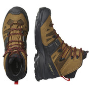 Salomon L47156408 Quest 4D Mid GTX 4 Hiking Boots for Men - Rubber/Black - 11M