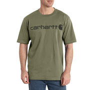 Carhartt Logo Graphic Loose-Fit Heavyweight Short-Sleeve T-Shirt - Dusty Olive/Tonal - 2XL