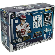 Panini 2025 Donruss Football Mega Box, 6 Packs, 10 Cards Per Pack, Autograph or Memorabilia Card, Optic Rated Rookie Preview Blue Wave Parallels