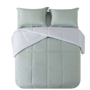 Mainstays Reversible Comforter and Sheet Set All in One - 7 Pieces, Queen, Sage