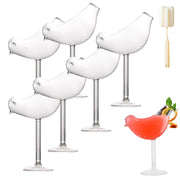 Bird Glasses Cocktail Glasses, Bird Wine Glasses, Bird Martini Glasses for Holidays Anniversary Birthday Wedding Party