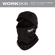 Milwaukee WORKSKIN Balaclava Hat Liner, Sweat-Wicking, 360 Stretch, Brushed Fleece Interior, Breathable Mouth and Nose Cover, One Size Fits Most, M753B