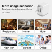 Coreykin 12W USB Wall Charger with Foldable Plug and 6ft Cable, Portable Travel Charger Compatible with iPhone 14/13/12/11, iPad Mini, iPad Air, AirPods