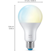 WiZ 604280 Connected Color 100W A21 Smart WiFi Light Bulb, Dimmable 2700K - 6500K + RGB, 16 Million Colors,Works Alexa, Google Assistant, and Siri Shortcuts, No Hub Required, White, 1 Bulb 1 Count (Pack of 1) A21 Tunable White