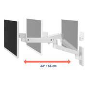 Ergotron LX Pro Premium Single Monitor Arm, Wall Mount, Fits Up to 34 in Screens, 4 to 22 lb, Articulating Tilt and Rotation, White, 45-683-290