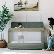 Baby Delight BD06470 Lunaire Full Size Mesh Crib & Playard, Organic Sage